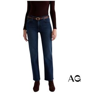 AG Adriano Goldschmied Straight Leg Bohemian Festival Blue Jeans Size 36